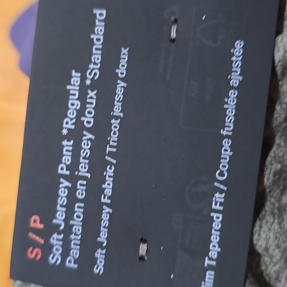 NWT Lululemon soft Jersey Black Tapered Pants with Elastic Waistband SMALL - Picture 3 of 3